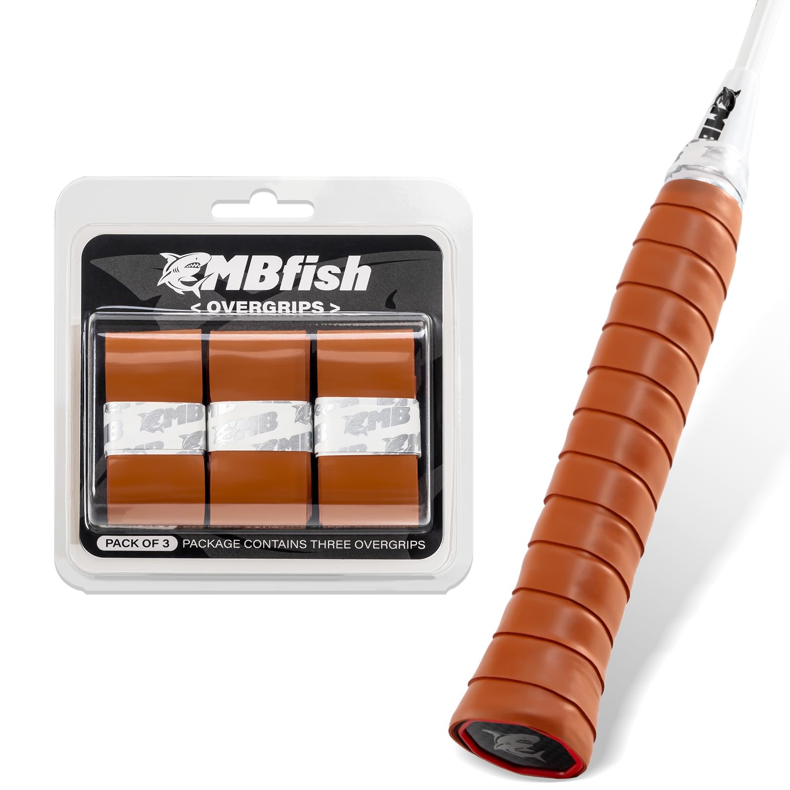 MBFISH Tennis Racket Grip Tape 3 Pack, Soft Racquet Overgrips for